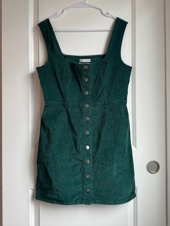 Urban Outfitters Dresses & Skirts - Urban Outfitters emerald green corduroy button down mini dress size 10